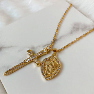 Guardian Double Charm Religious Pendant