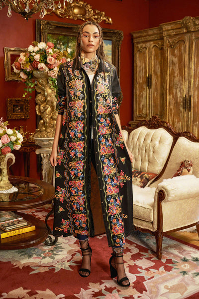 Aratta- Meadows of Flowers Embroidered Duster