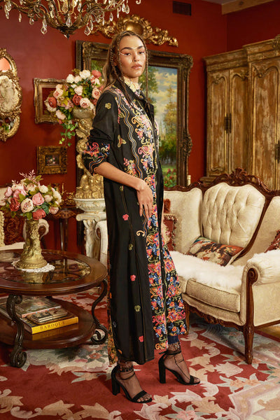 Aratta- Meadows of Flowers Embroidered Duster