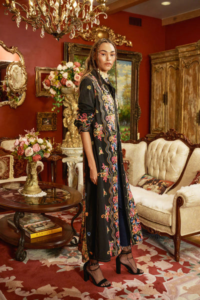 Aratta- Meadows of Flowers Embroidered Duster