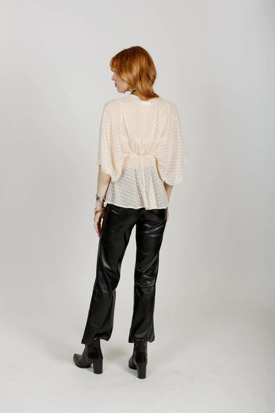 Emilia Ivory Tie Front Top