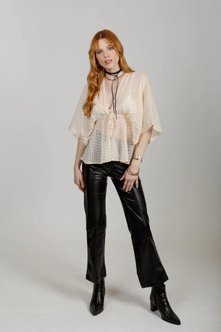 Emilia Ivory Tie Front Top