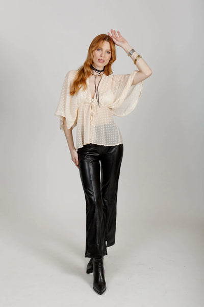 Emilia Ivory Tie Front Top