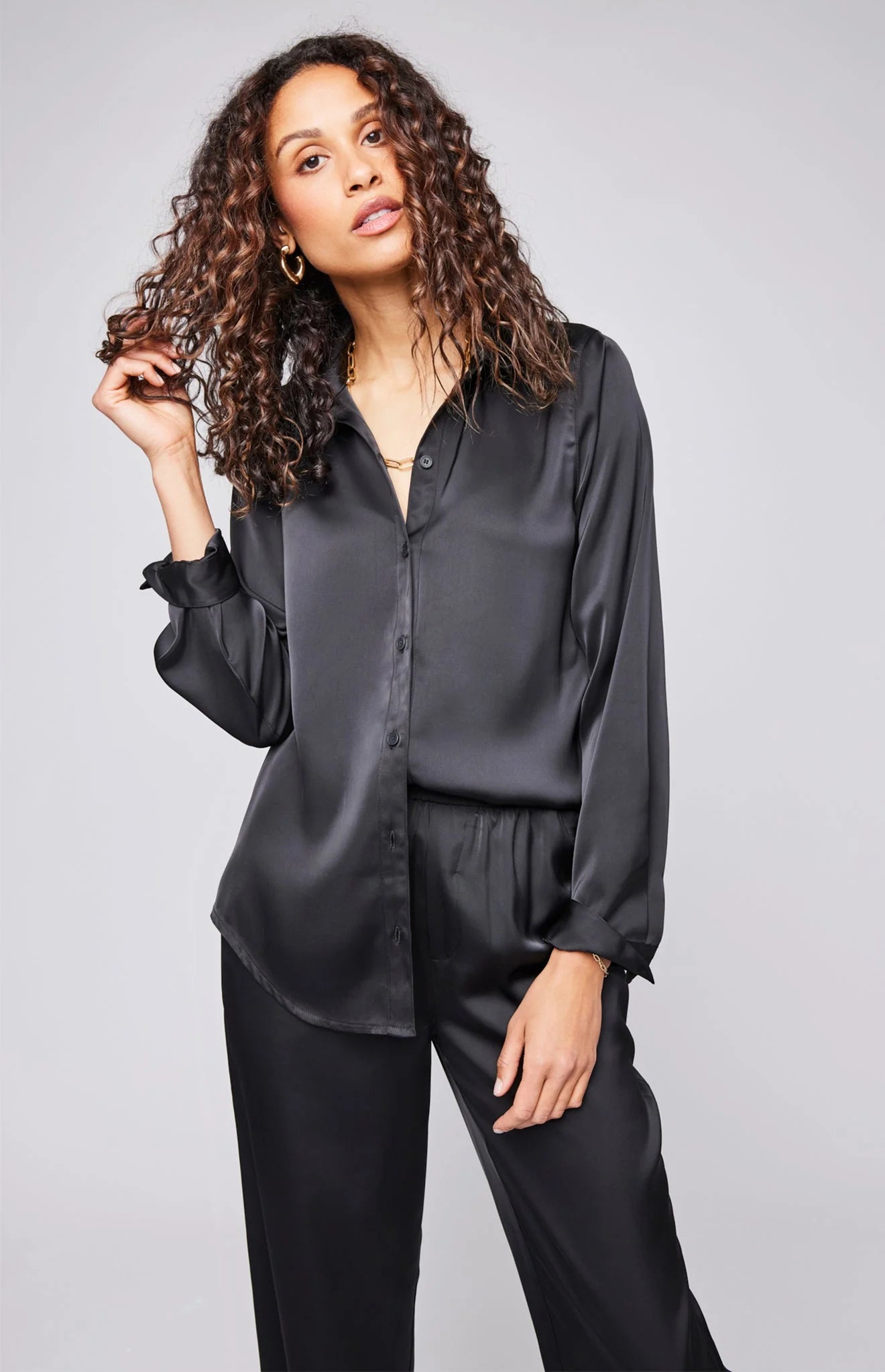 Winslow Button Down- Black