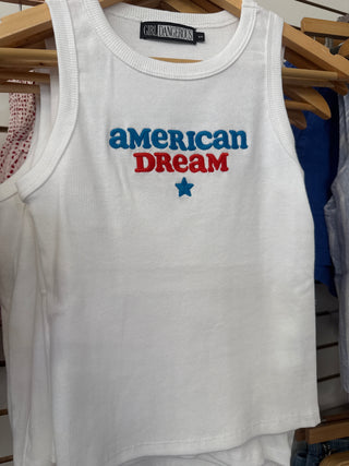 American Dream Ribbed Crop Tank