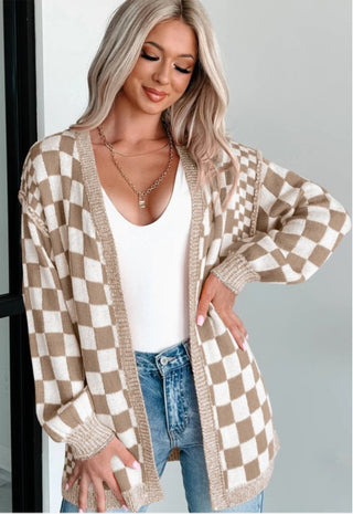 The Danica Checkered Cardigan