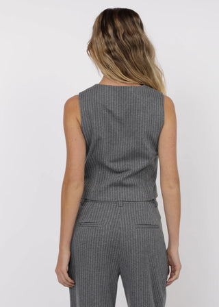 Day To Day Pinstripe Front Tie Vest