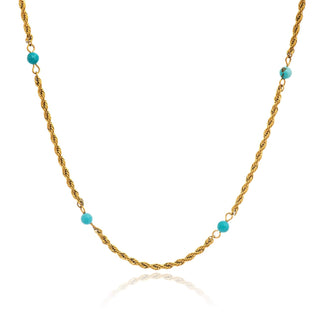 Ainsley Turquoise Layering Rope Chain Necklace