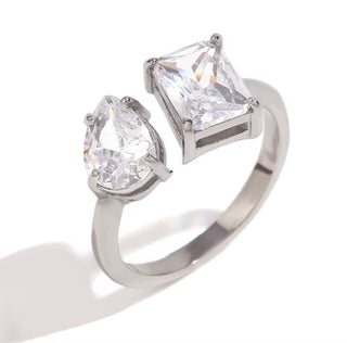 Winslet Double Crystal Statement Ring