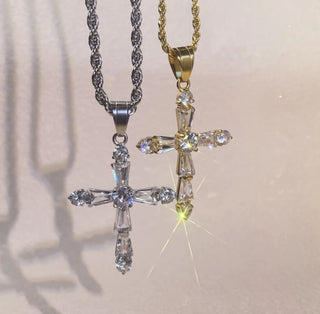 Everlasting Crystal Cross Necklace
