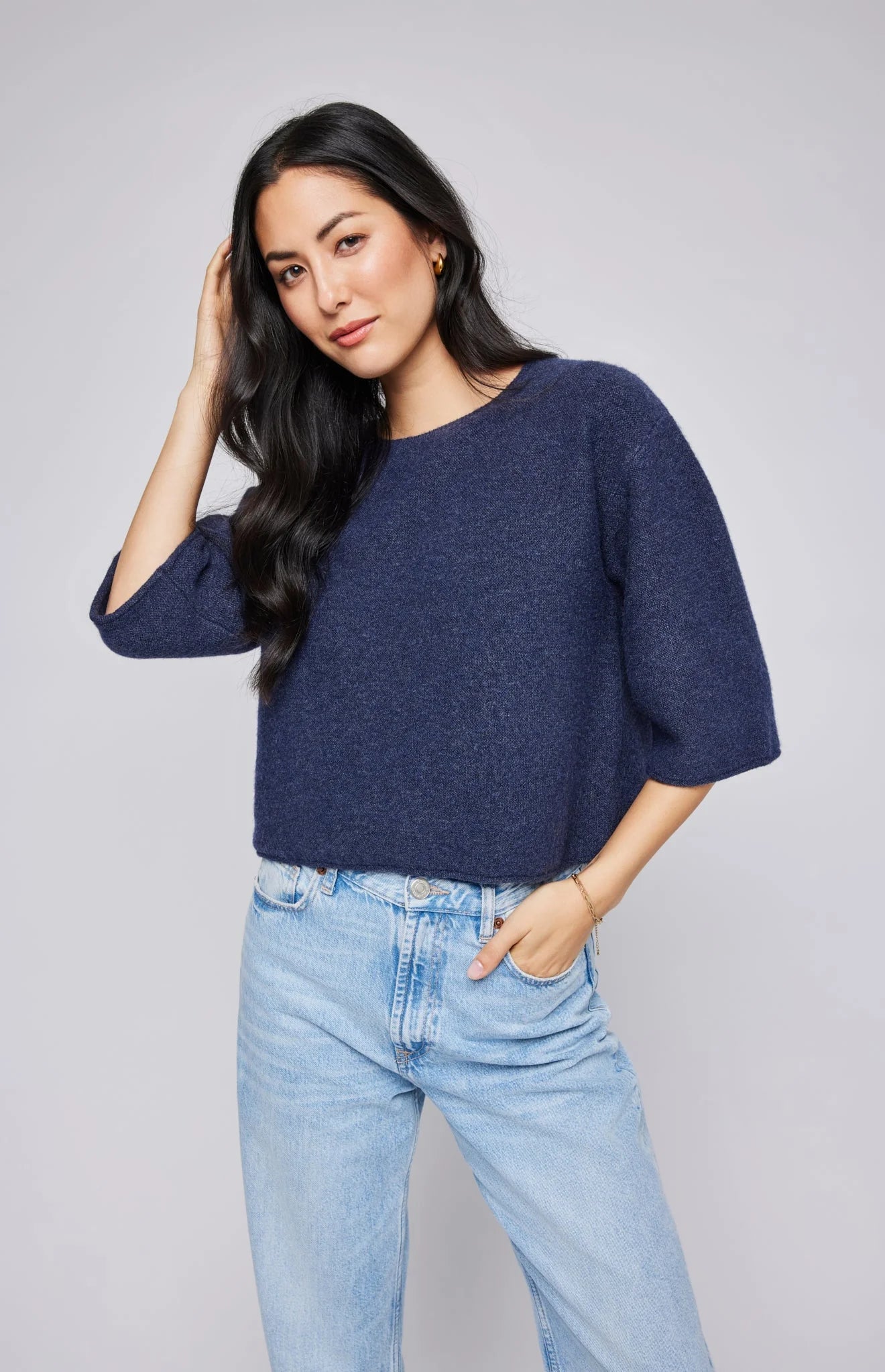 Gentle Fawn- Molly Pullover Sweater- Heather Blue