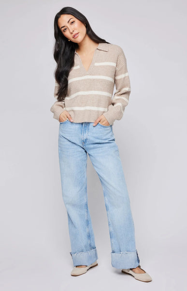 Gentle Fawn- Beckett V-Neck Sweater- Oatmeal