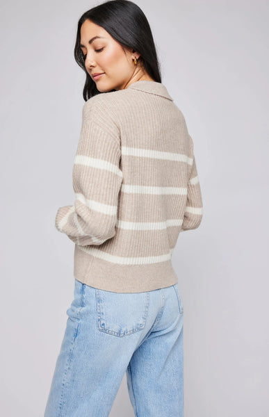 Gentle Fawn- Beckett V-Neck Sweater- Oatmeal