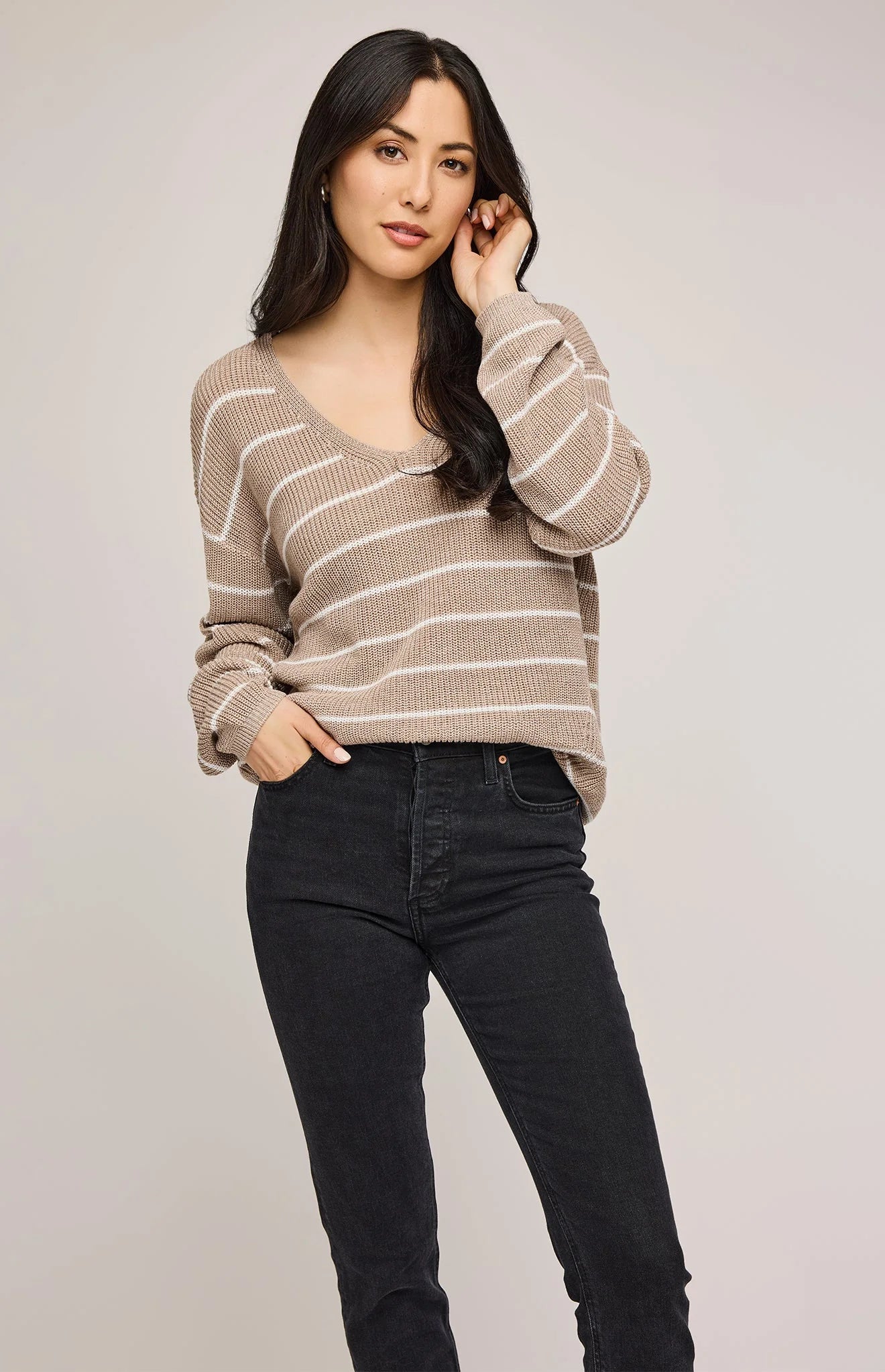 Gentle Fawn- Tucker Pullover Sweater (Heather Cashew)