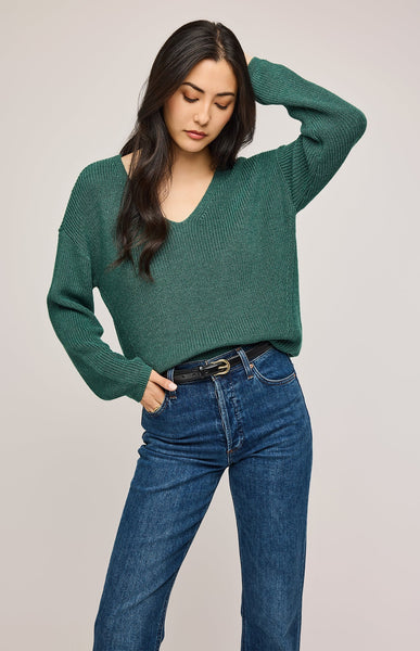 Gentle Fawn- Tucker Pullover Sweater (Heather Green)