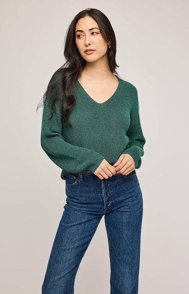 Gentle Fawn- Tucker Pullover Sweater (Heather Green)