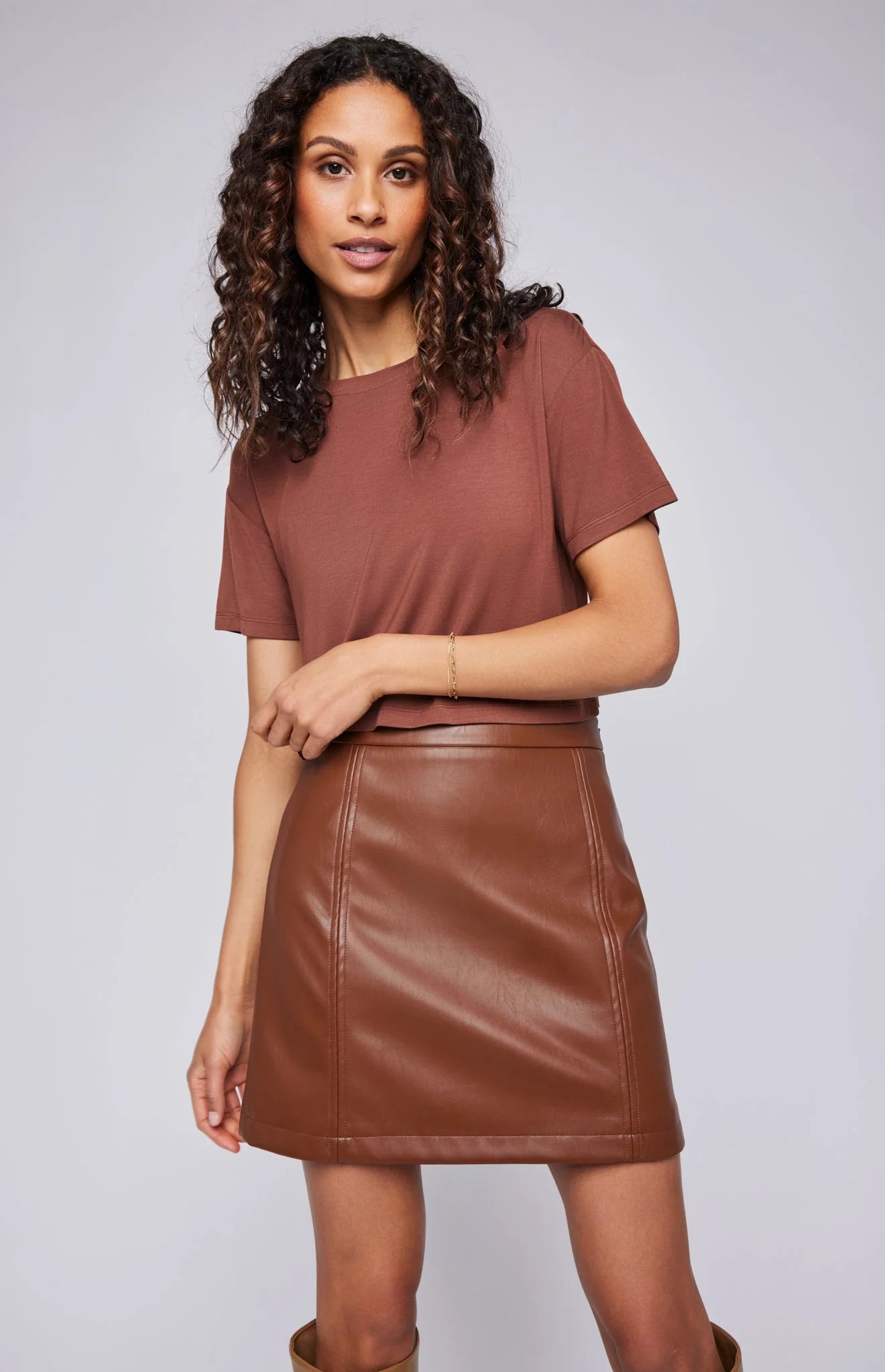 Gentle Fawn- Chrissy Vegan Leather Mini Skirt