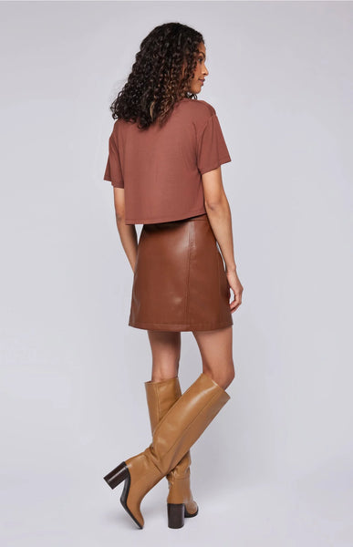 Gentle Fawn- Chrissy Vegan Leather Mini Skirt