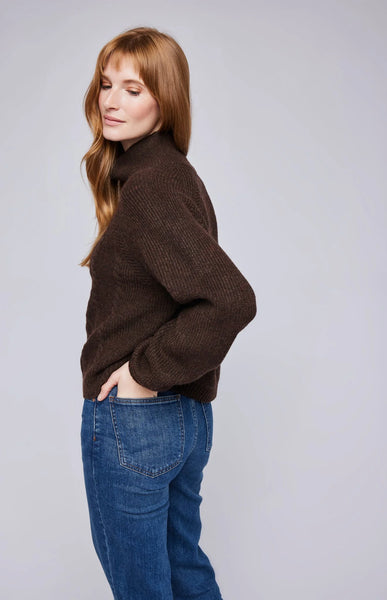 Gentle Fawn- Georgie Half Zip Pullover- Espresso