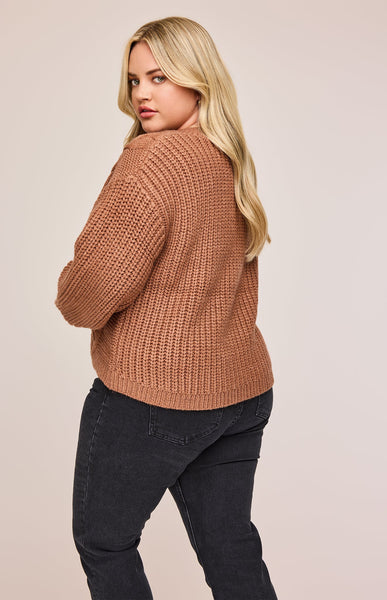 Gentle Fawn- Octavia V-Neck Sweater- Camel