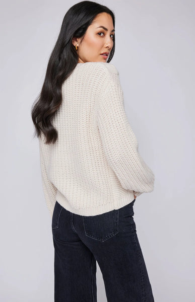 Gentle Fawn- Octavia V-Neck Sweater- Cream