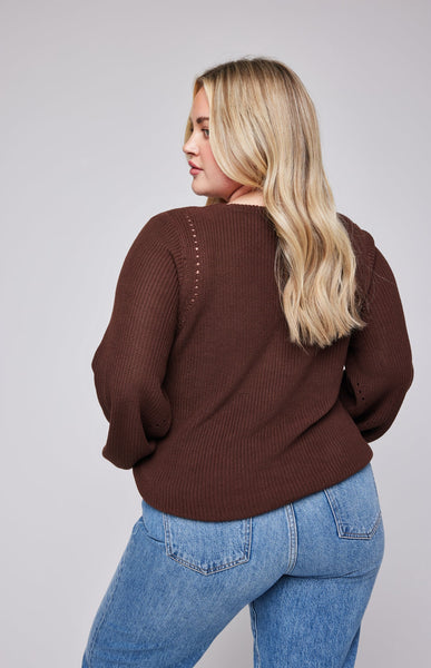 Gentle Fawn- Hailey Pullover Sweater- Espresso