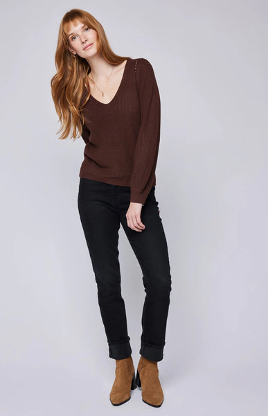 Gentle Fawn- Hailey Pullover Sweater- Espresso