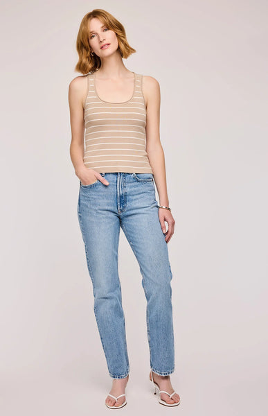 Sierra Tank- Oat Stripe