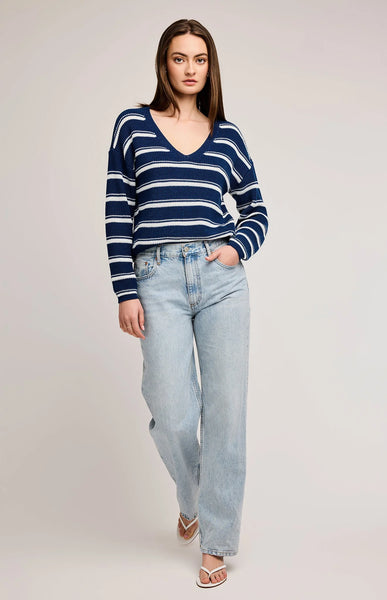 Tucker Pullover Sweater- Nautical Stripe