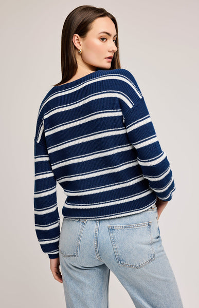 Tucker Pullover Sweater- Nautical Stripe