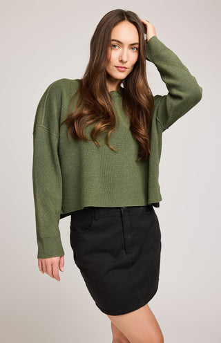 Echo Pullover Sweater-Green