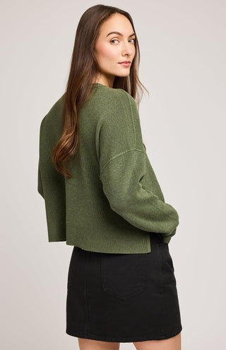 Echo Pullover Sweater-Green
