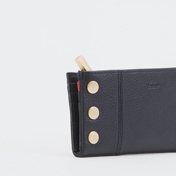 Hammitt- 110 North Wallet- Black/Brushed Gold