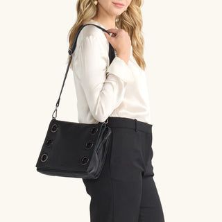 Montana Clutch Large- Black Laguno/Gunmetal