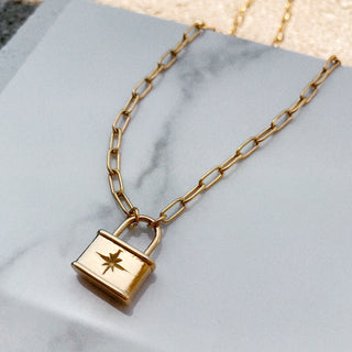 Astra Star Lock Necklace