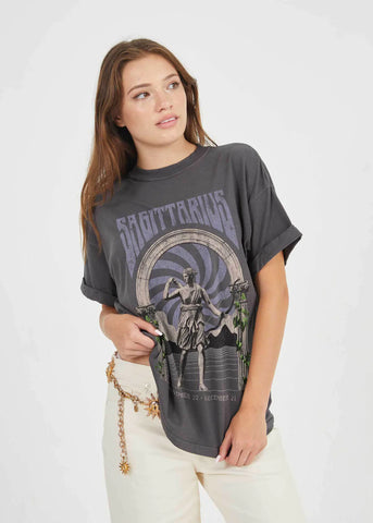 Sagittarius Band Black Boyfriend Tee