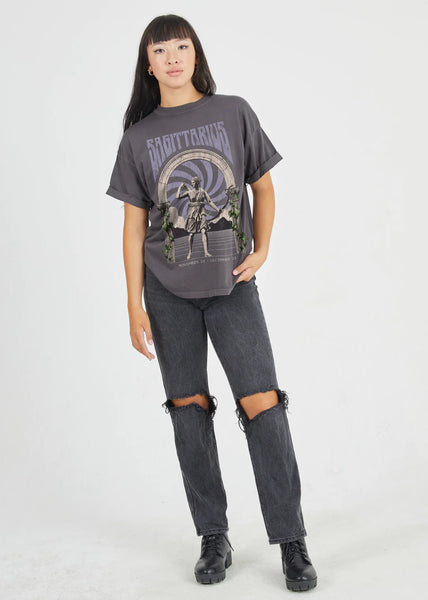 Sagittarius Band Black Boyfriend Tee