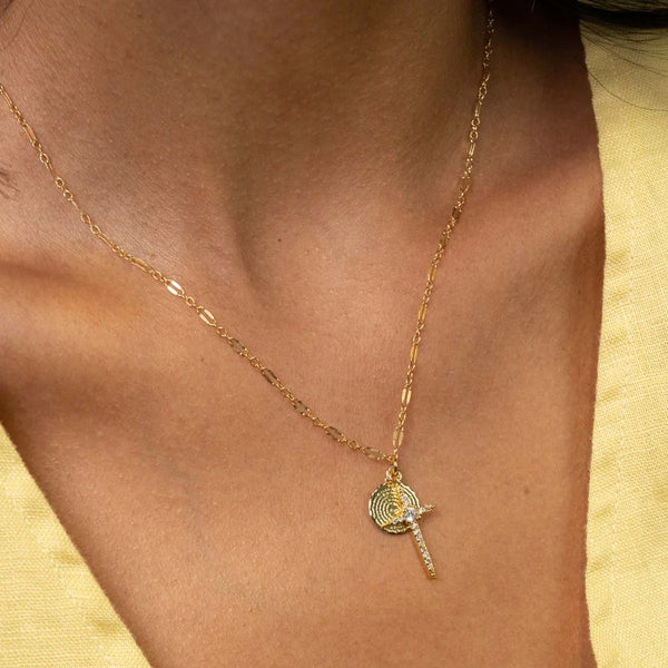 Bracha- Hopeful Cross Necklace