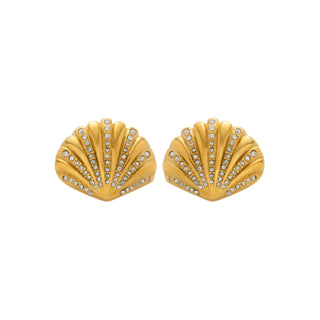 Lelani Crystal Shell Earrings