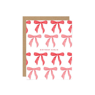 Birthday Girlie Bow Greeting Card
