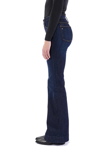 Haala-BELLA : TROUSER FLARE (DEEP OCEAN) GOLD COMBO