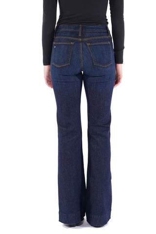 Haala-BELLA : TROUSER FLARE (DEEP OCEAN) GOLD COMBO