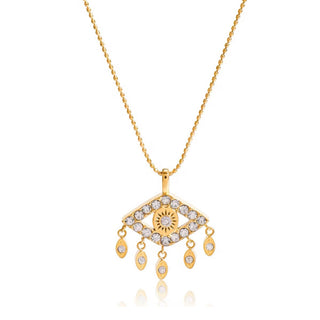 Watchful Fringe Eye Necklace
