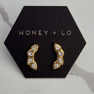 Ivy Free Form Crystal Studs