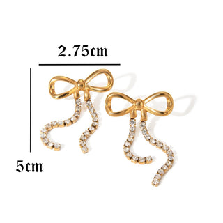 Girlie Bow Dangle Earrings