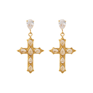 Fear Not Cross Earrings