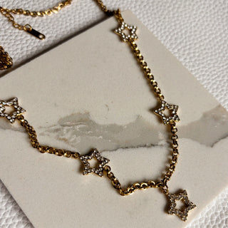 Shooting Star CZ Necklace