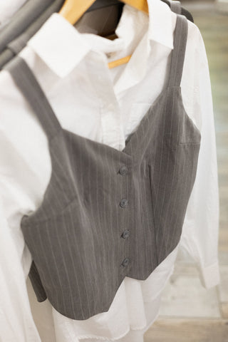 The Piper Pinstripe Vest