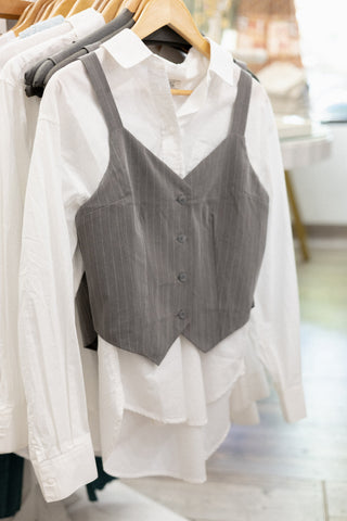 The Piper Pinstripe Vest