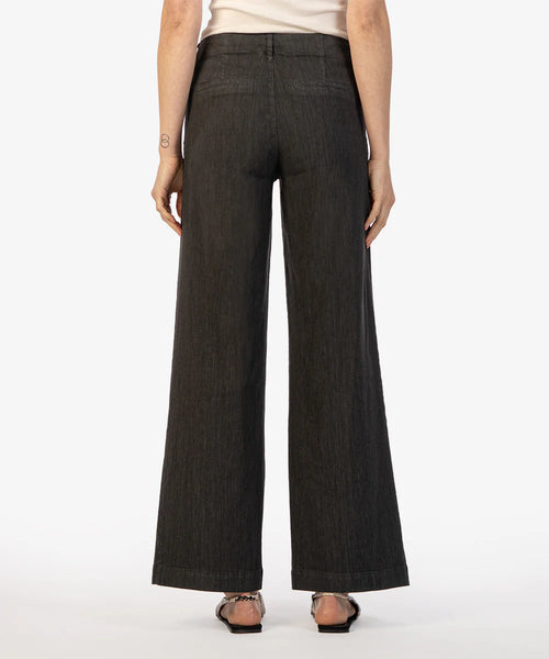 Kut From The Kloth- Meg Linen Wide Leg Pants- Charcoal